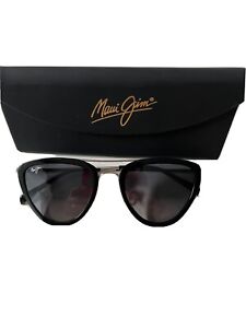 Women’s Maui Jim Hunakai MJ331 02 Black Gloss Sunglasses BNWT RRP £295