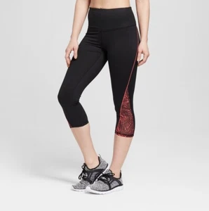 Girls' Everyday High-Waisted Palm Print Capri Leggings 20" - C9 Champion - Picture 1 of 3