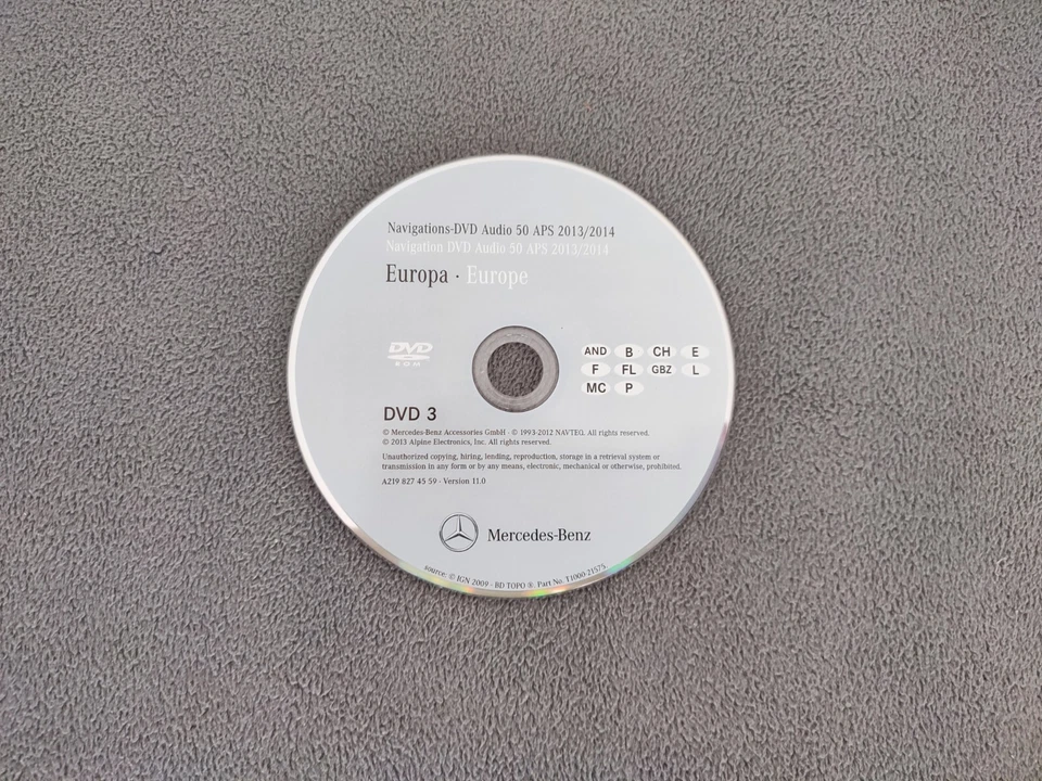 DVD Navigation MERCEDES AUDIO 50 APS NTG2.5 FRANCE ESPAÑA PORTUGAL 2013/2014 - Bild 1 von 2