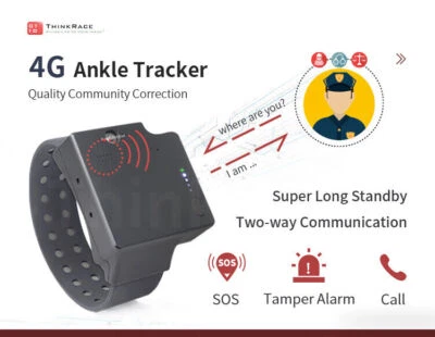 4G anti-cut GPS ankle bracelet offender tracker with Speaker factory for sales - Image 1 of 4