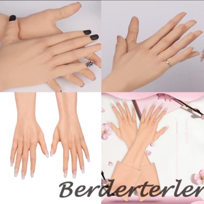 Guantes de Silicona Prótesis Manga de Mano Alta Simulación Piel Artificial Juegos con disfraces Foto 1 de 4