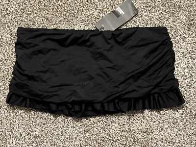 NEW Mossimo Black Ruffled Swim Skirt Bottoms Size Small - Image 1 of 4