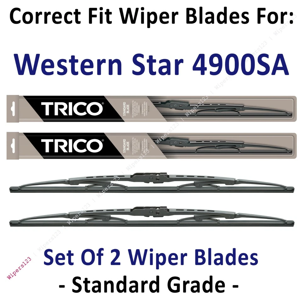 Wiper Blades 2-Pack Standard Wipers - fit 2019 Western Star 4900SA - 30200x2 - Image 1 of 1