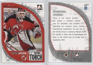 2005 ITG Passing the Torch Martin Brodeur #10 HOF