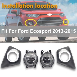 Luces antiniebla delanteras transparentes con biseles + bombillas para Ford Ecosport 2013-2014 - Imagen 1 de 8