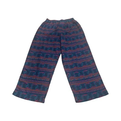 LL Bean 男孩睡衣裤 S 码 8 蓝色聚乙烯弹性腰休闲睡衣 — 第 1/4 张图片