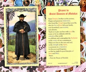 Prayer to Saint Damien of Molokai - Laminated Holy Card  800-1207 - Picture 1 of 3