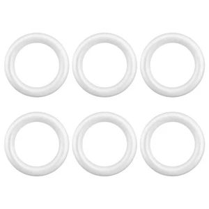 6 Stück Schaumstoffkranzformen rund Schaumstoffkreise weiß Styroporkranzringe für - Bild 1 von 12