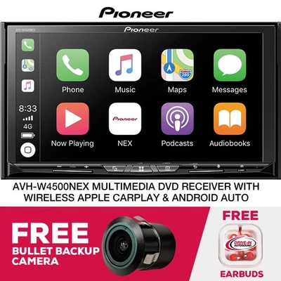 Refurbished Pioneer AVH-W4500NEX 7" Multimedia DVD Receiver w/ Bullet Camera - Image 1 of 4