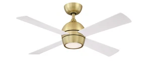 Fanimation Kwad 44" LED Indoor Ceiling Fan in Brushed Satin Brass with Opal - Picture 1 of 1