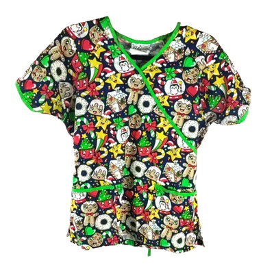 Penquim V A Scrubs feminino tamanho pequeno Natal pão de gengibre masculino doces - Imagem 1 de 4