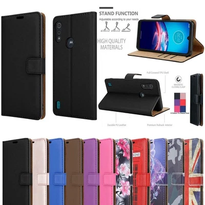Case For Motorola Moto E7i Power XT2097 Leather Magnet Flip Wallet Phone Cover - Image 1 of 4