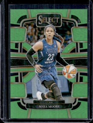 2024 Select WNBA Maya Moore Neon Green Prizms Concourse #34/75 Lynx - Image 1 of 2