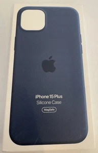 ORIGINA Apple iPhone 15 PLUS MagSafe Silicone Case STORM BLUE - BRAND NEW - Picture 1 of 1