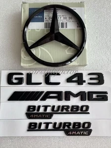 Stella posteriore ed emblemi nero lucido per Mercedes GLC43 AMG BiTurbo 4matic C253 Coupè - Foto 1 di 2