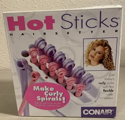 Conair HS18R Hot Sticks CURLERS HOT ROLLERS Pageant 14 Flexible Spiral Curls - Image 1 of 4