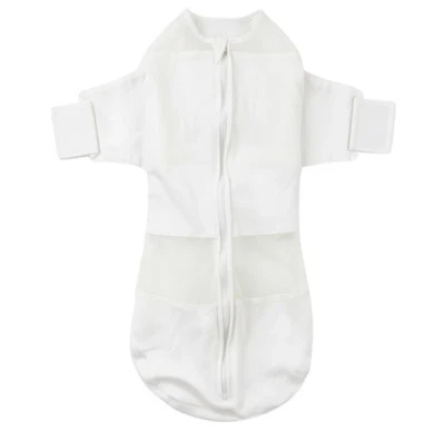 Happiest Baby Sleep Sack Swaddle 2-4M Organic Cotton Blend White Blanket - Image 1 of 4