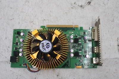 Palit 9600gt pci-e 512mb ddr3 hdmi tv-out dvi xne/9600t+0152-pm8094 card - Image 1 of 4