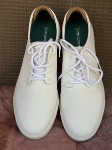 Lacoste Espere Men’s Size US 11 White Leather Sneakers - Picture 1 of 11