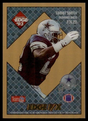 1993 Collector's Edge - Edge Gold F/X Emmitt Smith #F/X 20 пустая задняя крышка - Изображение 1 из 2