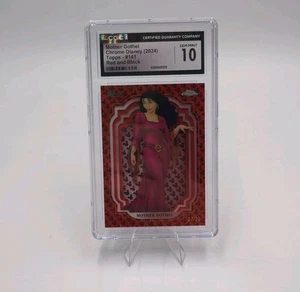 2024 Topps Chrome Disney Mother Gothel Red and Black Refractor /28 CGC 10 Gem - Bild 1 von 2
