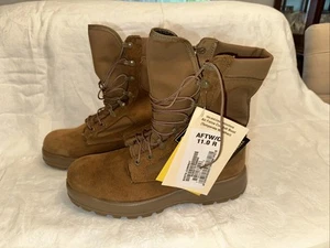 Botas de Combate Belleville Talla 11 AFTWC 16-D-1023 Gamuza Gore Tex Marrón EE. UU. Vibram - Imagen 1 de 10