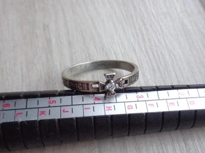 Anello Vintage Preghiera Religiosa Cubic Zirconia Cristiano Cattolico... - Immagine 1 di 4