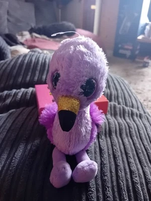 Ty Beanie Boos Fifi The Purple Flamingo, Small Plush Soft Toy, With Tags - Image 1 of 4