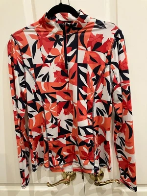 Callaway Weather Series Pullover Womens Red Orange Quarter Zip Golf Size Medium - Image 1 of 4