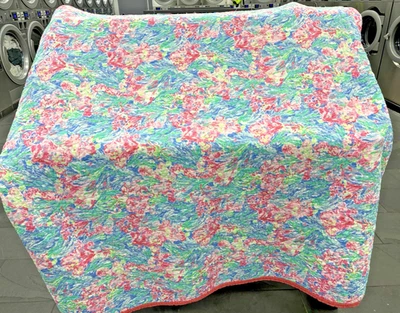 Pantalones de mar reversibles Lilly Pulitzer Pottery Barn Queen edredón abanico usado en excelente estado Foto 1 de 4