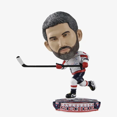 Alex Ovechkin Washington Capitals NHL 800 Career Goals FoCo Big Head Bobblehead Cover