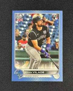 2022 Topps UK Edition Ryan Vilade Blue Parallel Rookie /75 #169 RC Rockies - Bild 1 von 2