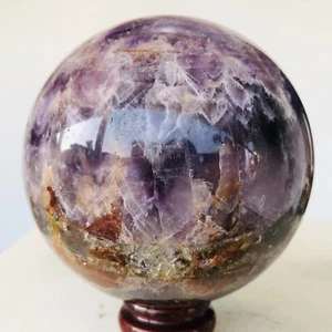 1826g Natural Fantasy Amethyst Quartz Crystal Sphere Mineral Healing AG119 - Picture 1 of 16
