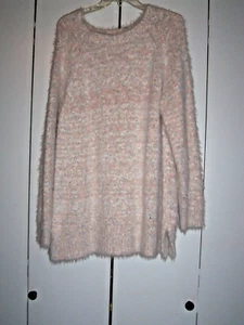 Lou & Grey Fuzzy Mock Neck Sweater Pinks size XXL Excellent Pre-Owned Condition - Picture 1 of 7