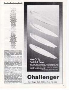 Rare 1978 Challenger Surfboard Ad/ - Picture 1 of 1