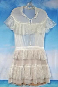 For Love And Lemons Sheer White Lace Dress Sz S Very Cute - Picture 1 of 9
