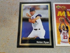 Nolan Ryan Texas Rangers BallStreet 1991 #34 OVERSIZE RARE Oddball