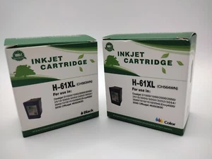 New HP-61XL Black & Color Original Ink Cartridge (CH563WN) 2 Pack - Picture 1 of 2