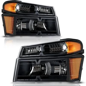 FOR 04-12 COLORADO CANYON BLACK HOUSING AMBER CORNER HEADLIGHT BUMPER HEAD LAMP - Bild 1 von 7