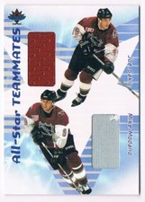 2001-02 BE A PLAYER MEMORABILIA ALL-STAR TEAMMATES JOE SAKIC MIKE MODANO #AST-41