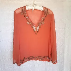 Satya Paul Designer Aline Tunic With Churidaar Size L Silk 100% - Picture 1 of 14