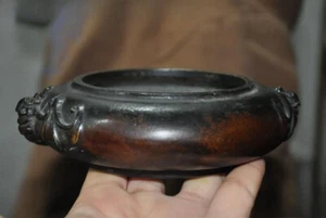 5,8"" Marcado Dinastía China Bronce Riqueza Murciélago Pájaro Estatua Quemador Incienso Censario - Imagen 1 de 13