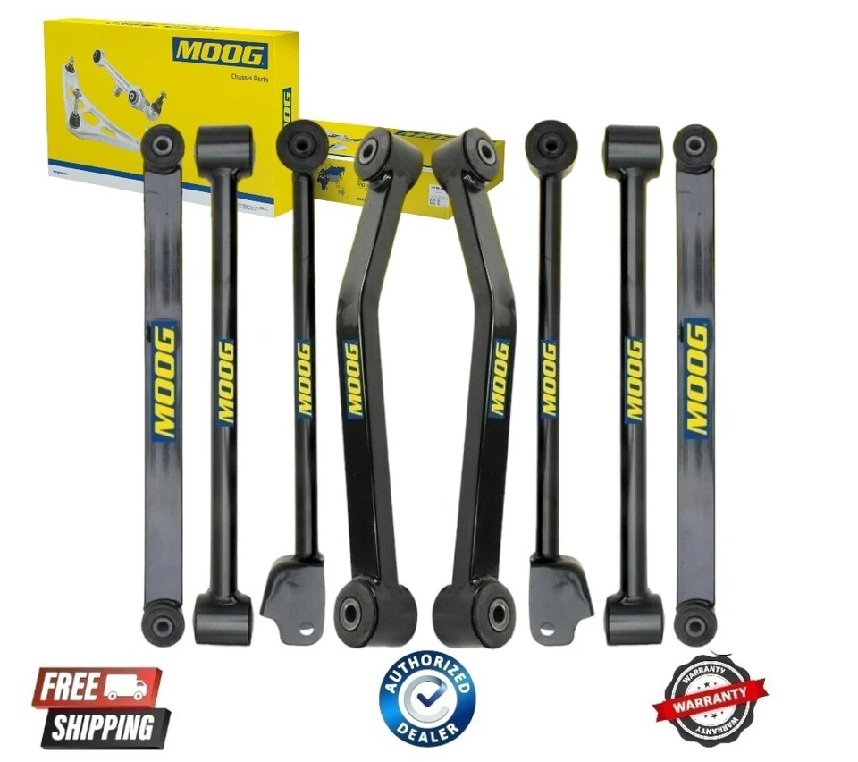 NUEVO MOOG Brazo de control de suspensión delantero y trasero Juego de 8 piezas para Jeep Wrangler 07-17 Foto 1 de 1