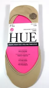 HUE Ergonomic Cotton Liner Socks Aloe Infused Size S/M Cream (Beige) NWD - Picture 1 of 2