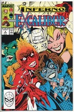 EXCALIBUR #6. INFERNO. CLAREMONT / DAVIS. MARVEL 1989 9+