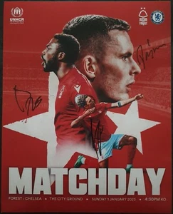 D HENDERSON, E DENNIS & B JOHNSON - Signed 10x8 Photo - FOOTBALL - NOTTM FOREST - Picture 1 of 1