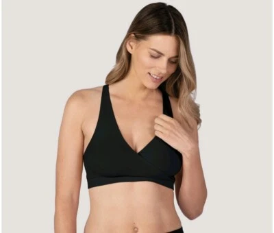 Bravado Basic Women's Crossover Nursing Sleep Bra Size S/P Black / Noir - Image 1 of 4