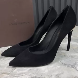 Louis Vuitton Eyeline Pump tacco alto nero scamosciato 10 US o 40 EUR - Foto 1 di 23