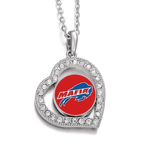 Buffalo Bills Mafia Womens Sterling Silver Link Chain Necklace With Pendant D19 Cover