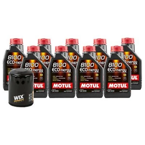9L Motul 8100 ECO-NERGY 5W30 Wix Filter Motor Oil Change Kit For Thunderbird LS - Picture 1 of 1